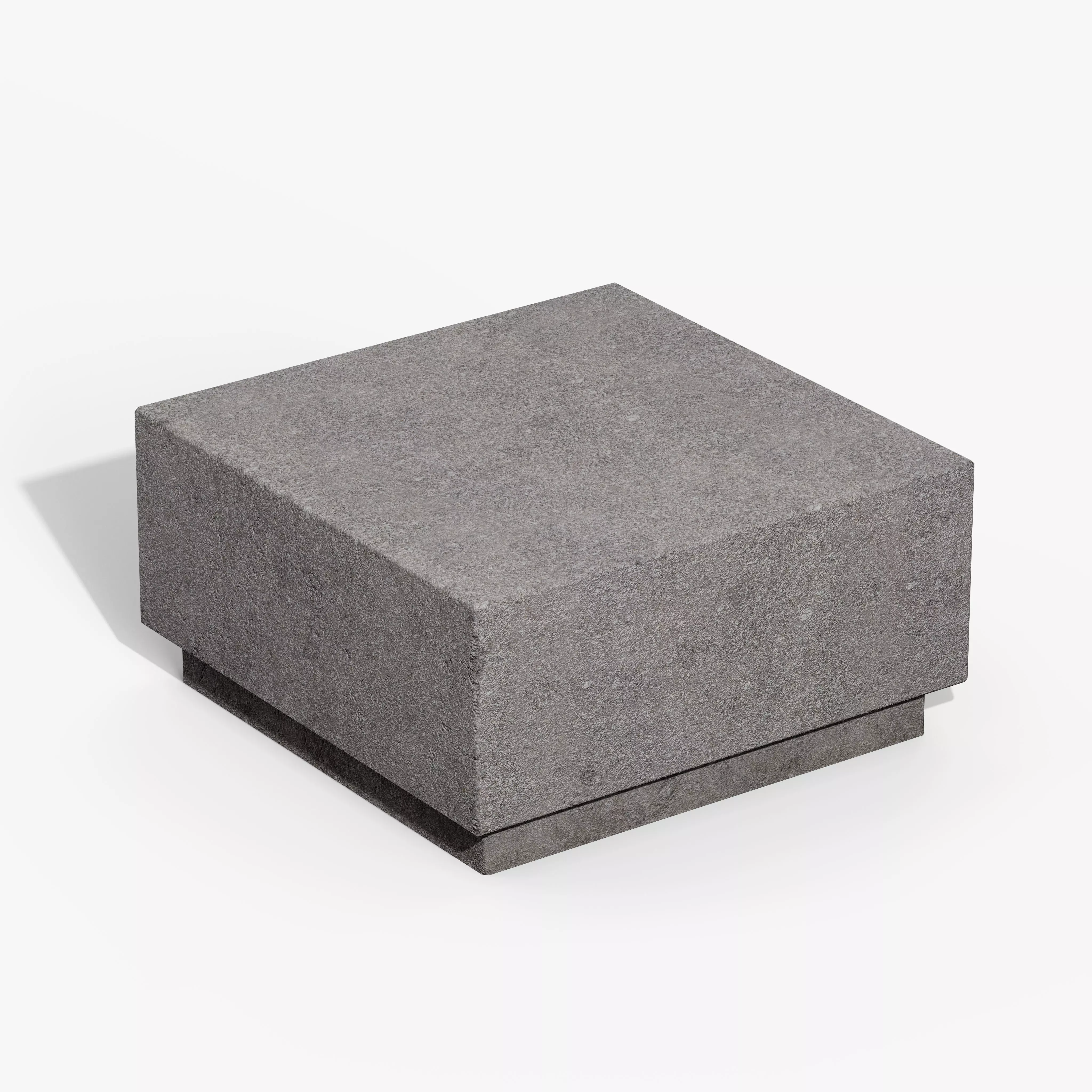 Granite Bollard Seat Low-poly 3D model_5