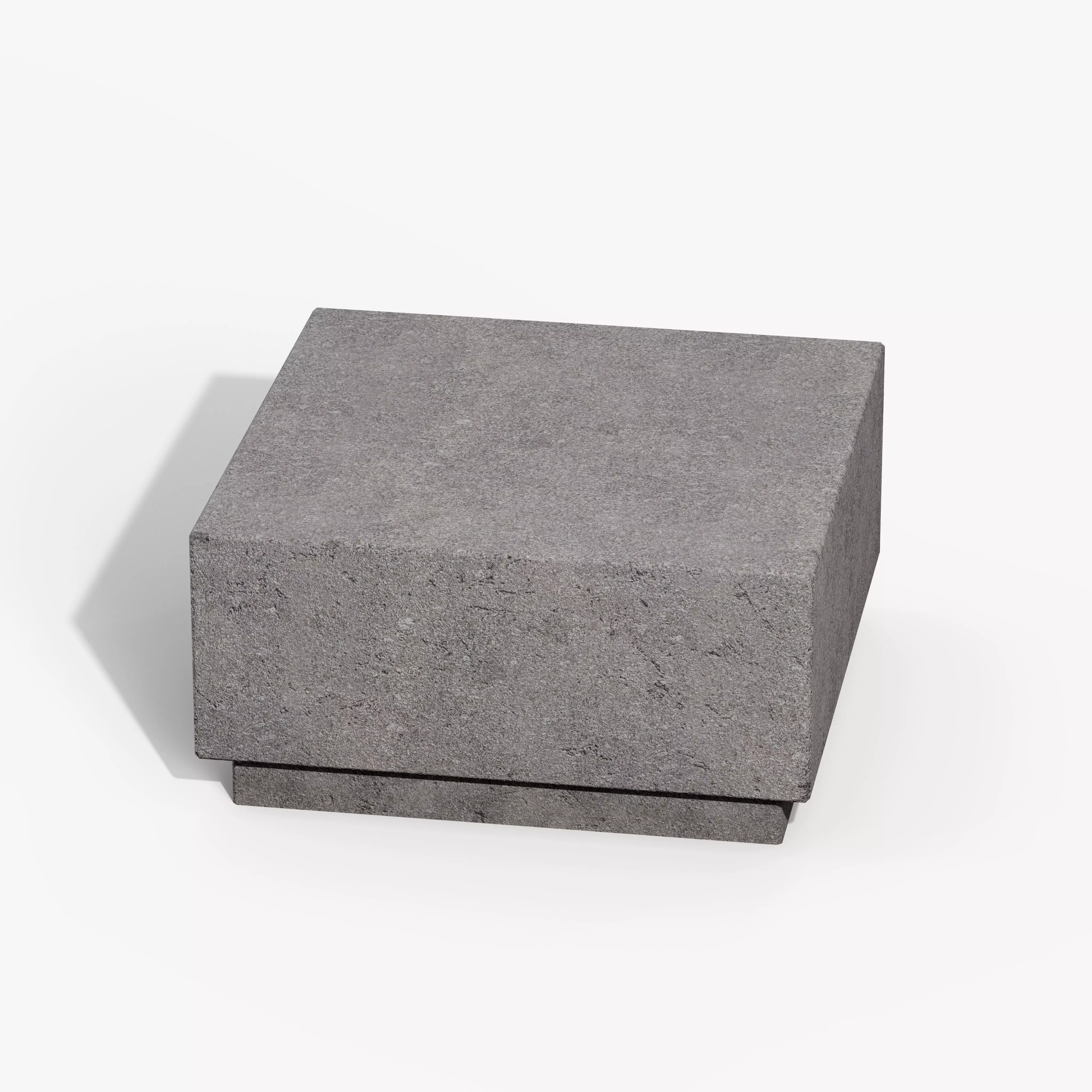 Granite Bollard Seat Low-poly 3D model_8