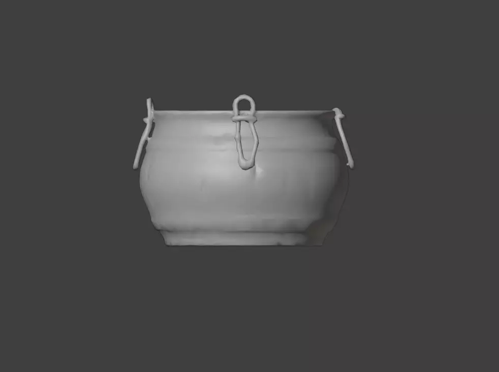 Medieval Cauldron Low-poly 3D model_16