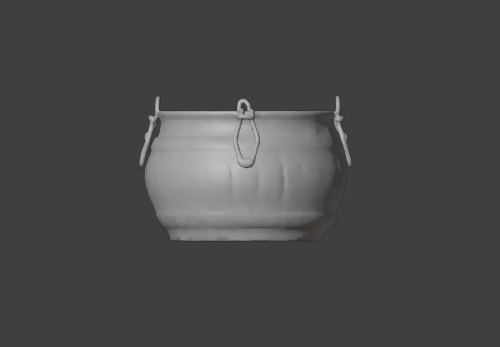 Medieval Cauldron Low-poly 3D model_15