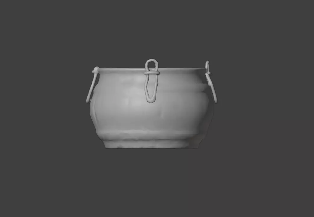 Medieval Cauldron Low-poly 3D model_14