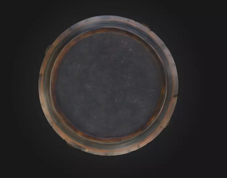 Medieval Cauldron Low-poly 3D model_12