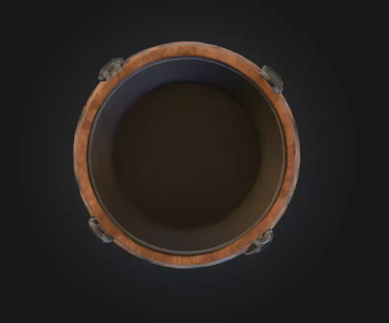 Medieval Cauldron Low-poly 3D model_11