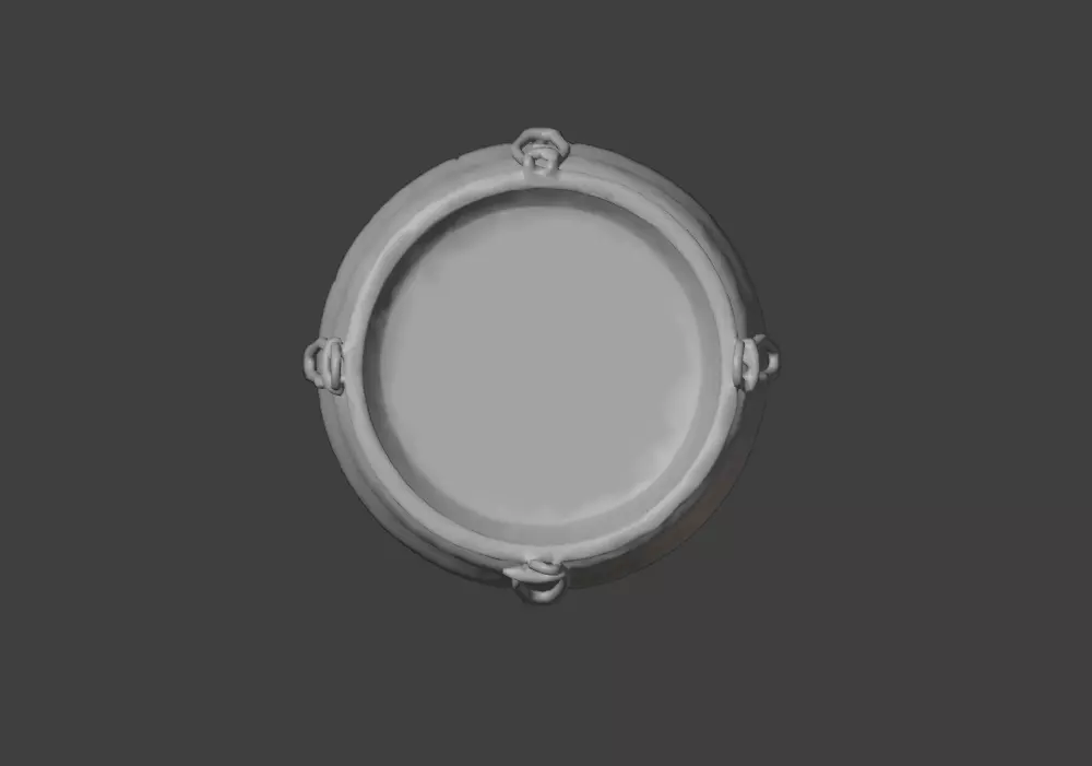 Medieval Cauldron Low-poly 3D model_17