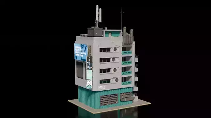 Cyberpunk building 18