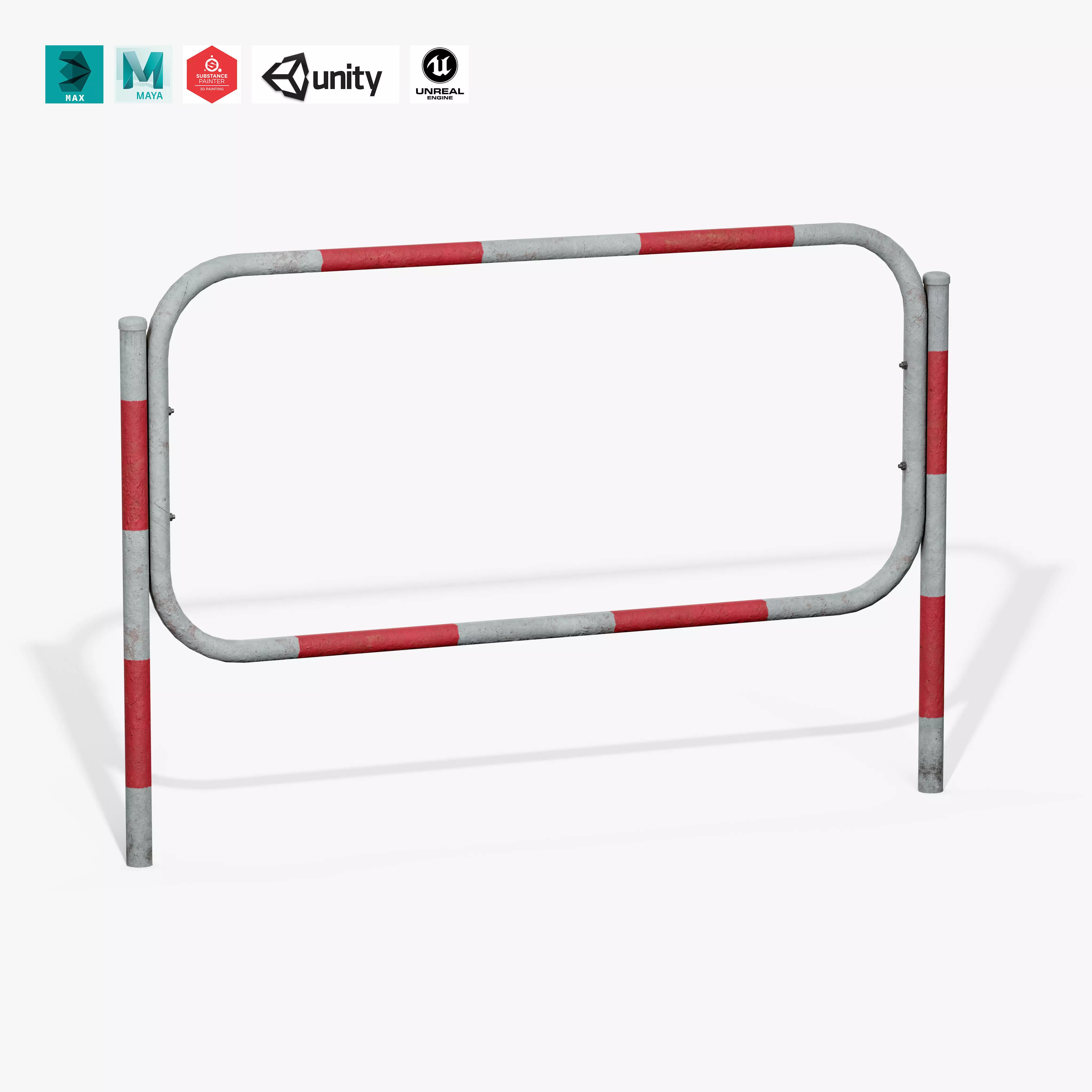 Guardrail A Low-poly 3D model_0