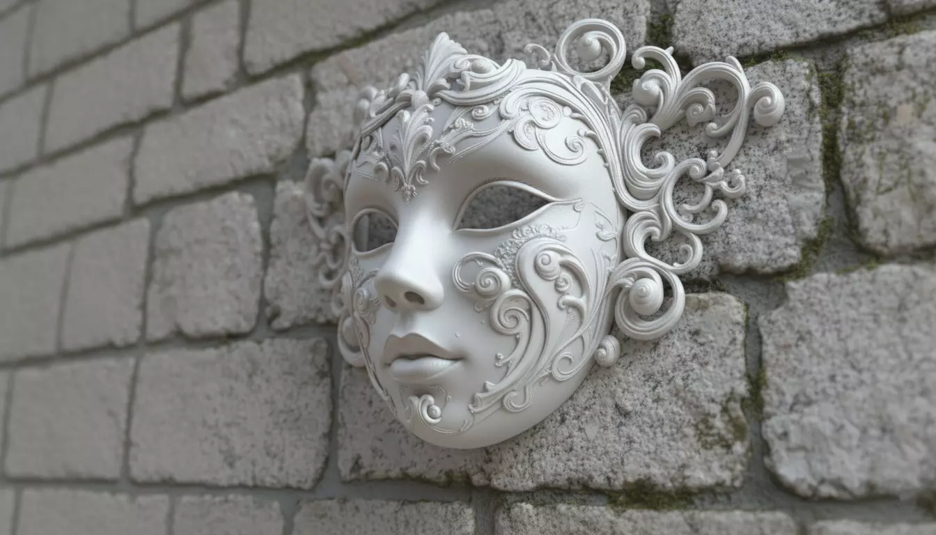 Venetian Full Face Masquerade Mask Ornamental 3D Printable 3D print model_7