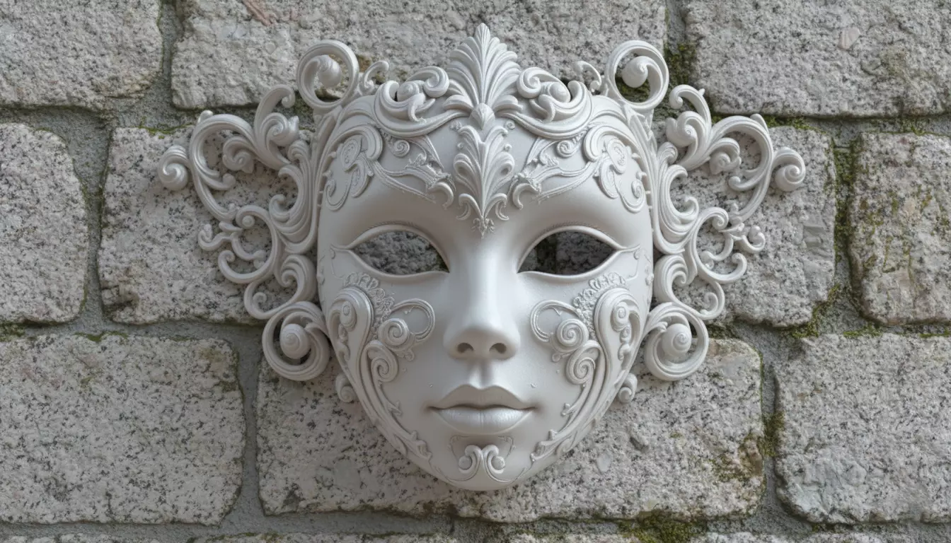 Venetian Full Face Masquerade Mask Ornamental 3D Printable 3D print model_1