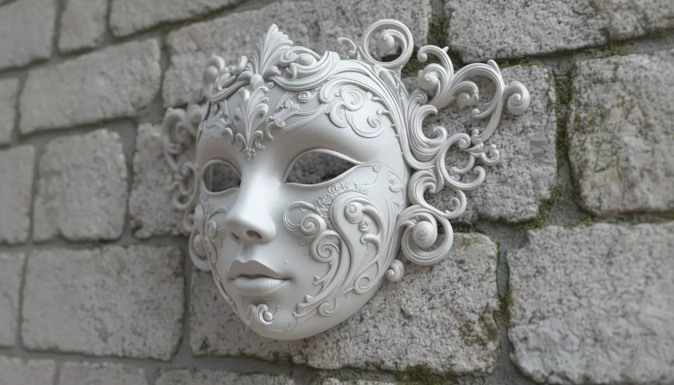 Venetian Full Face Masquerade Mask Ornamental 3D Printable 3D print model_6