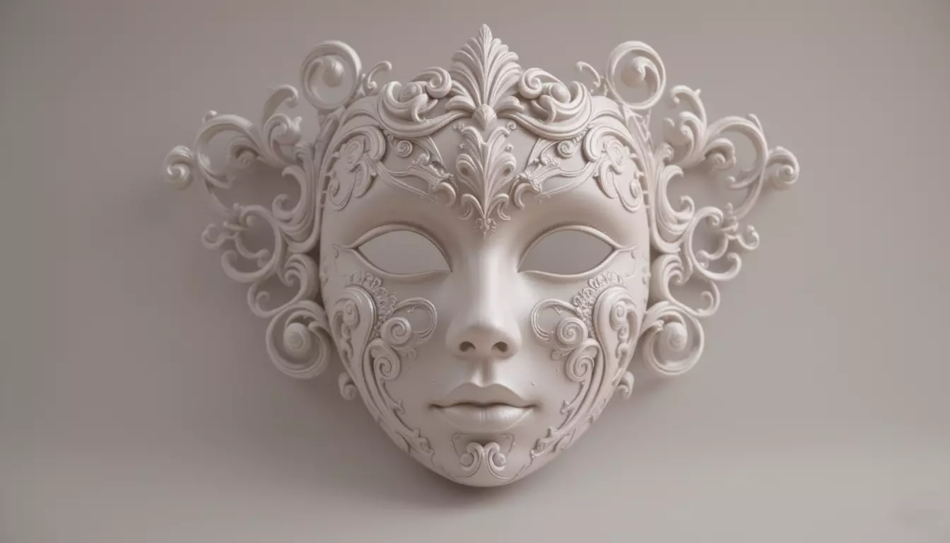 Venetian Full Face Masquerade Mask Ornamental 3D Printable 3D print model_2
