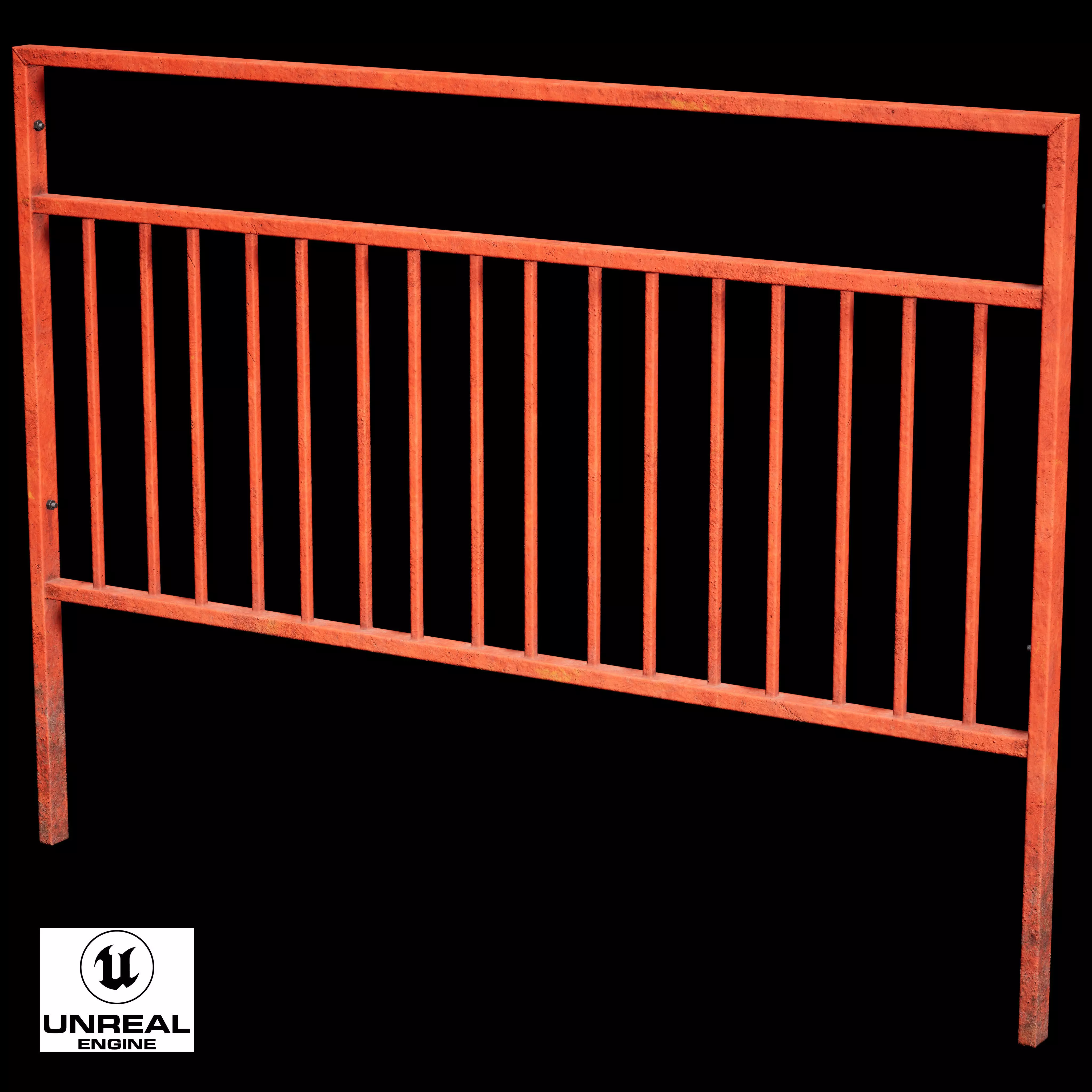 Guardrail B Low-poly 3D model_13