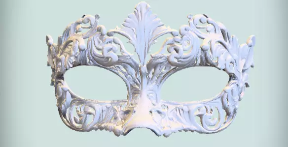 Ornate White Face Mask Masquerade Mask 3D Printable Cosplay Mask 3D print model_4