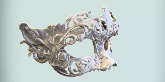 Ornate White Face Mask Masquerade Mask 3D Printable Cosplay Mask 3D print model_5