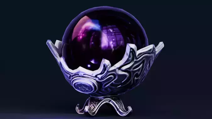 Stylized Halloween Props - Magic Orb Low-poly 3D model