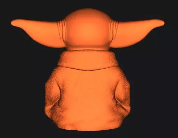 Zen Baby Yoda 3D print model_8