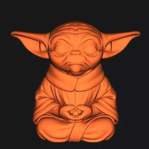 Zen Baby Yoda 3D print model_6