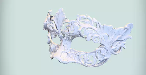 Venetian Full Face Mask Ornamental 3D Printable Three Pack 3D model_25