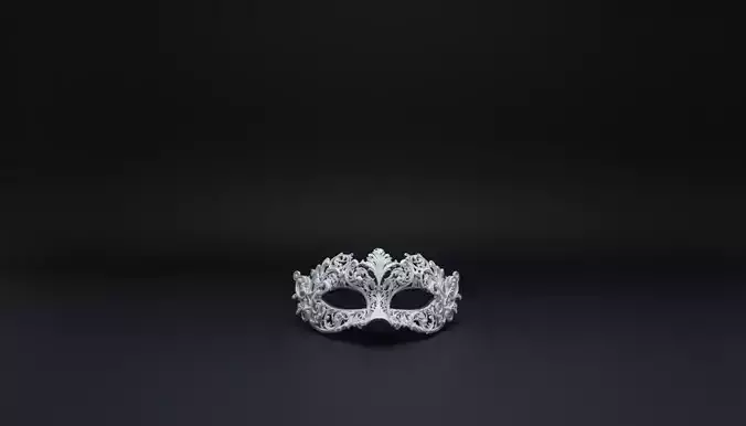 Venetian Full Face Mask Ornamental 3D Printable Three Pack 