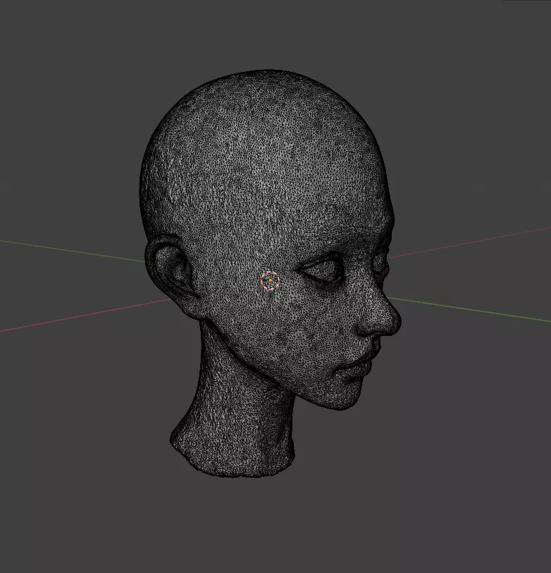 3D Female Head Model 3D model_1