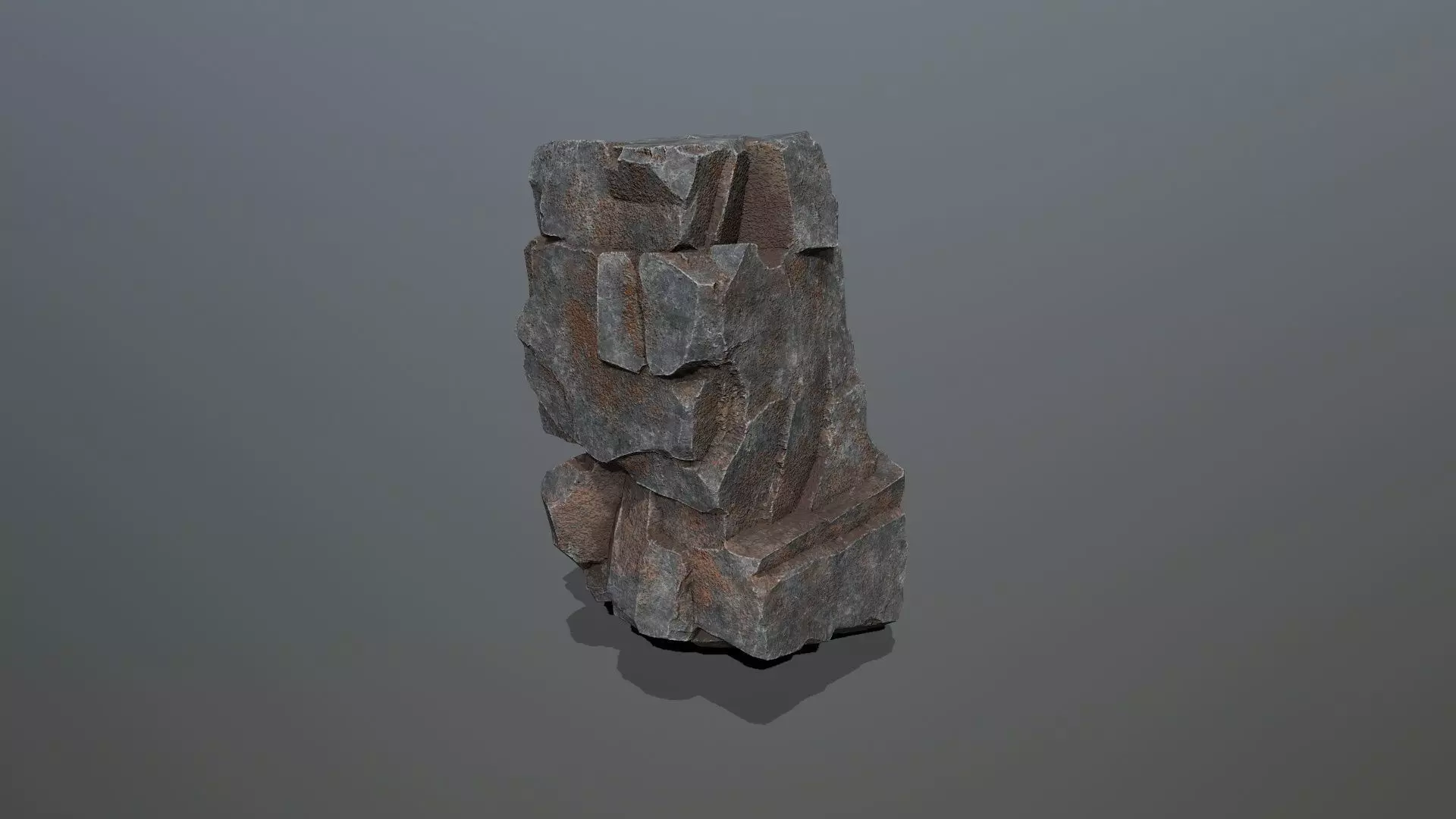 cliff rocks Low-poly 3D model_12