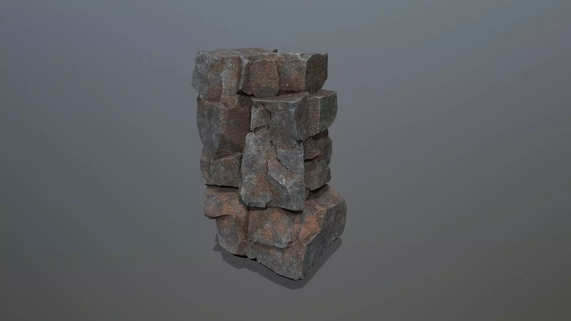 cliff rocks Low-poly 3D model_11