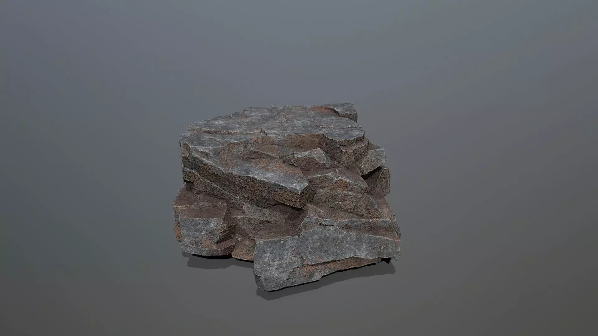 cliff rocks Low-poly 3D model_13