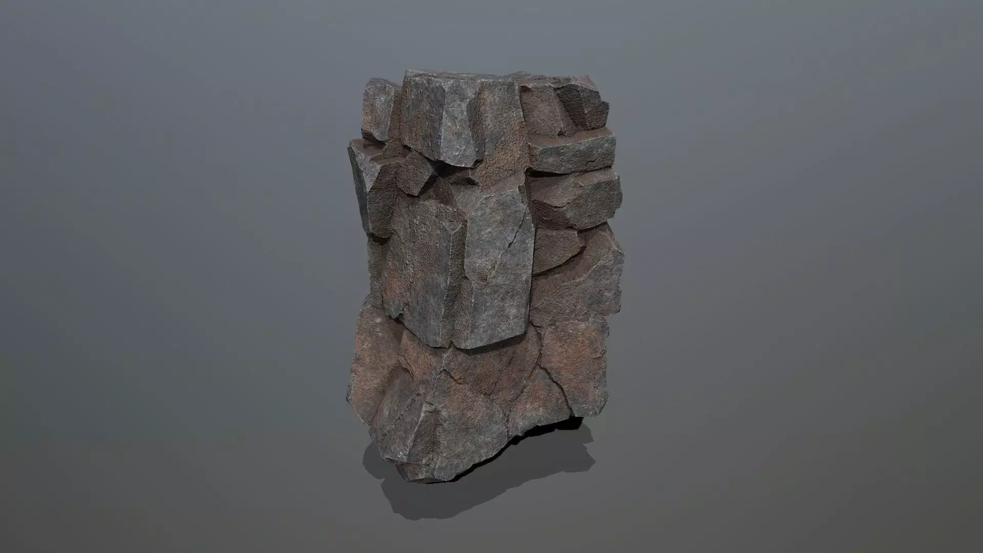 cliff rocks Low-poly 3D model_9