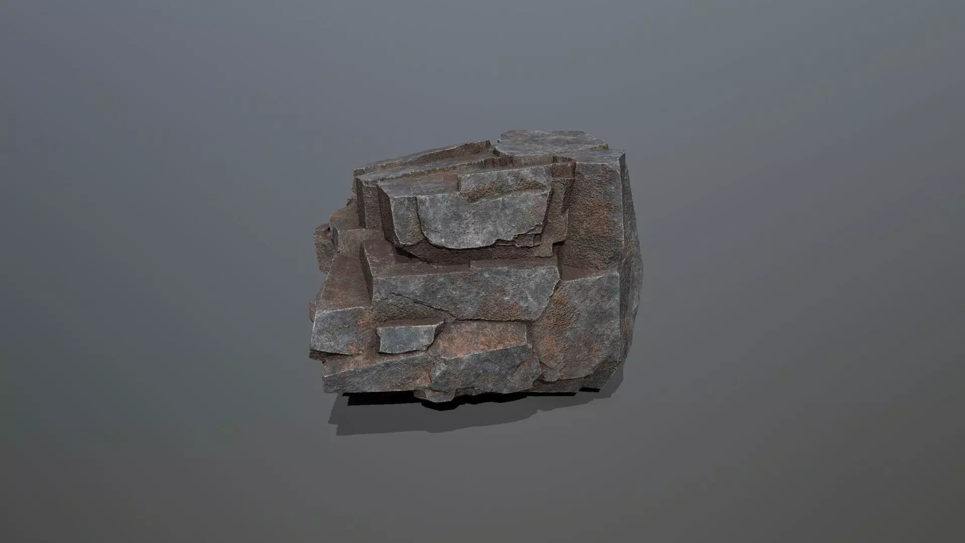 cliff rocks Low-poly 3D model_14