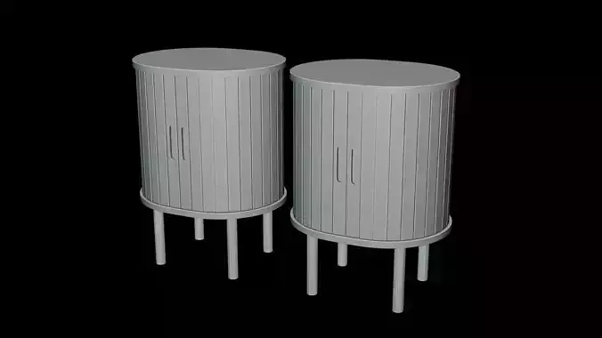 Bedside table 3D model 6