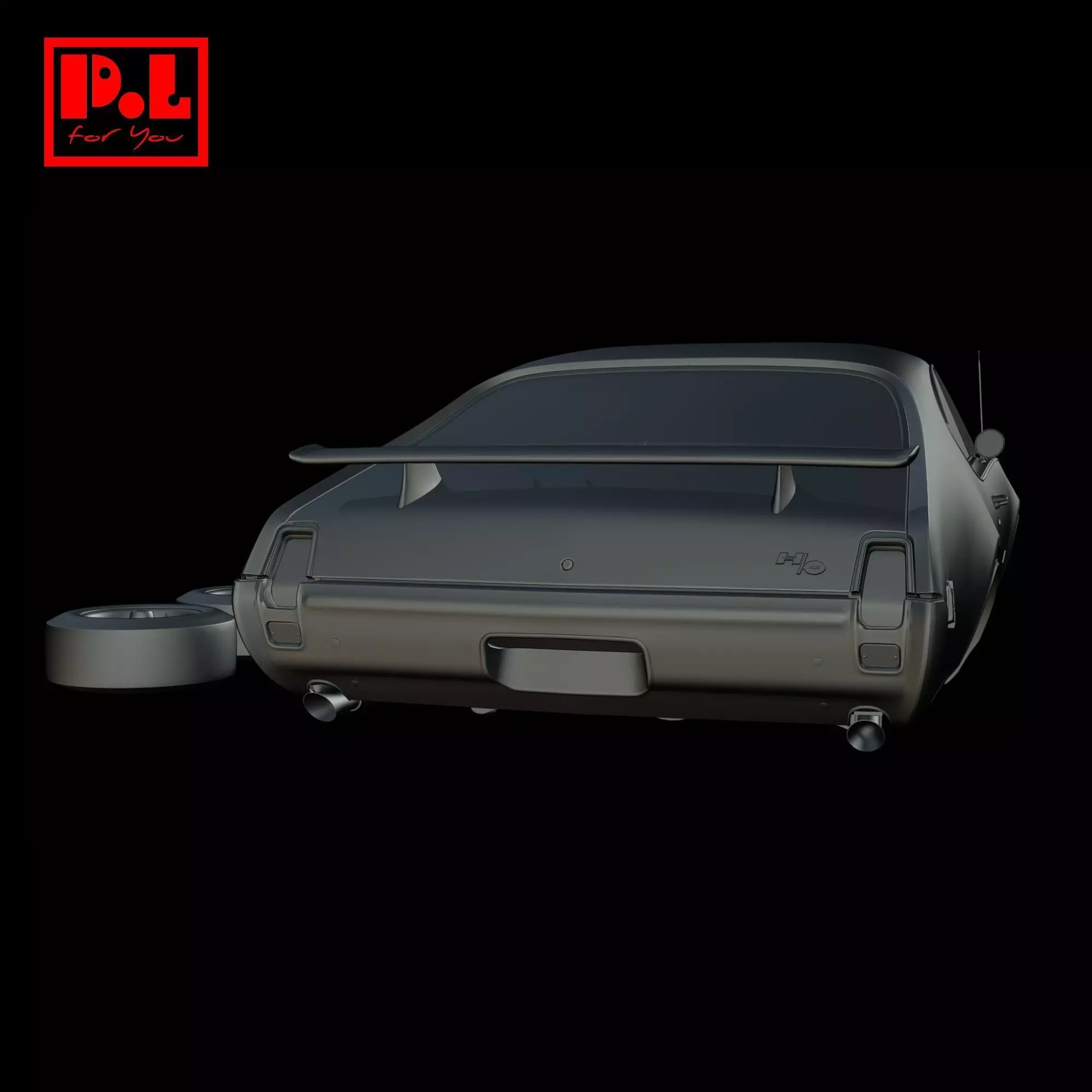 Oldsmobile 442 Hurst 1969 3D print model_3