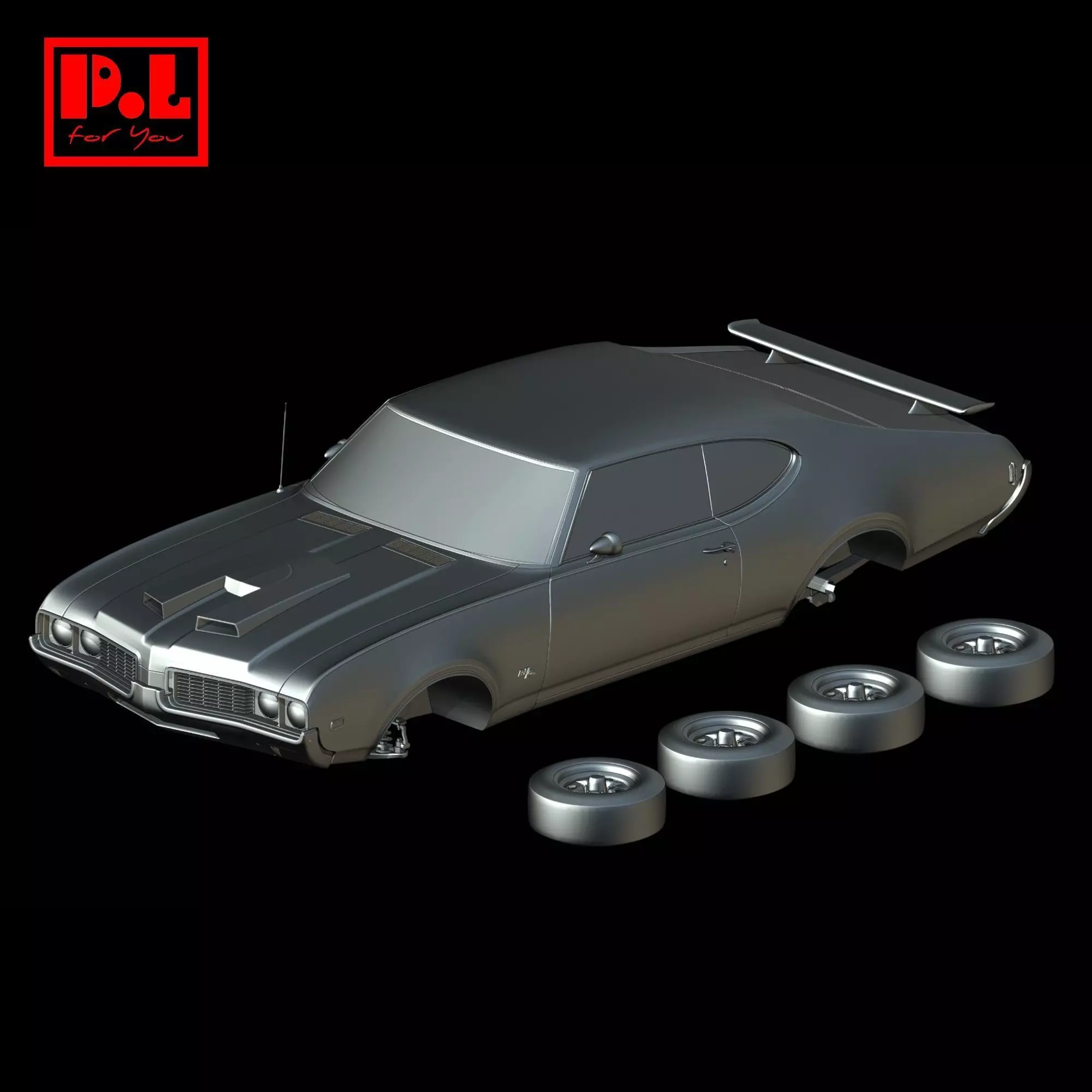 Oldsmobile 442 Hurst 1969 3D print model_0