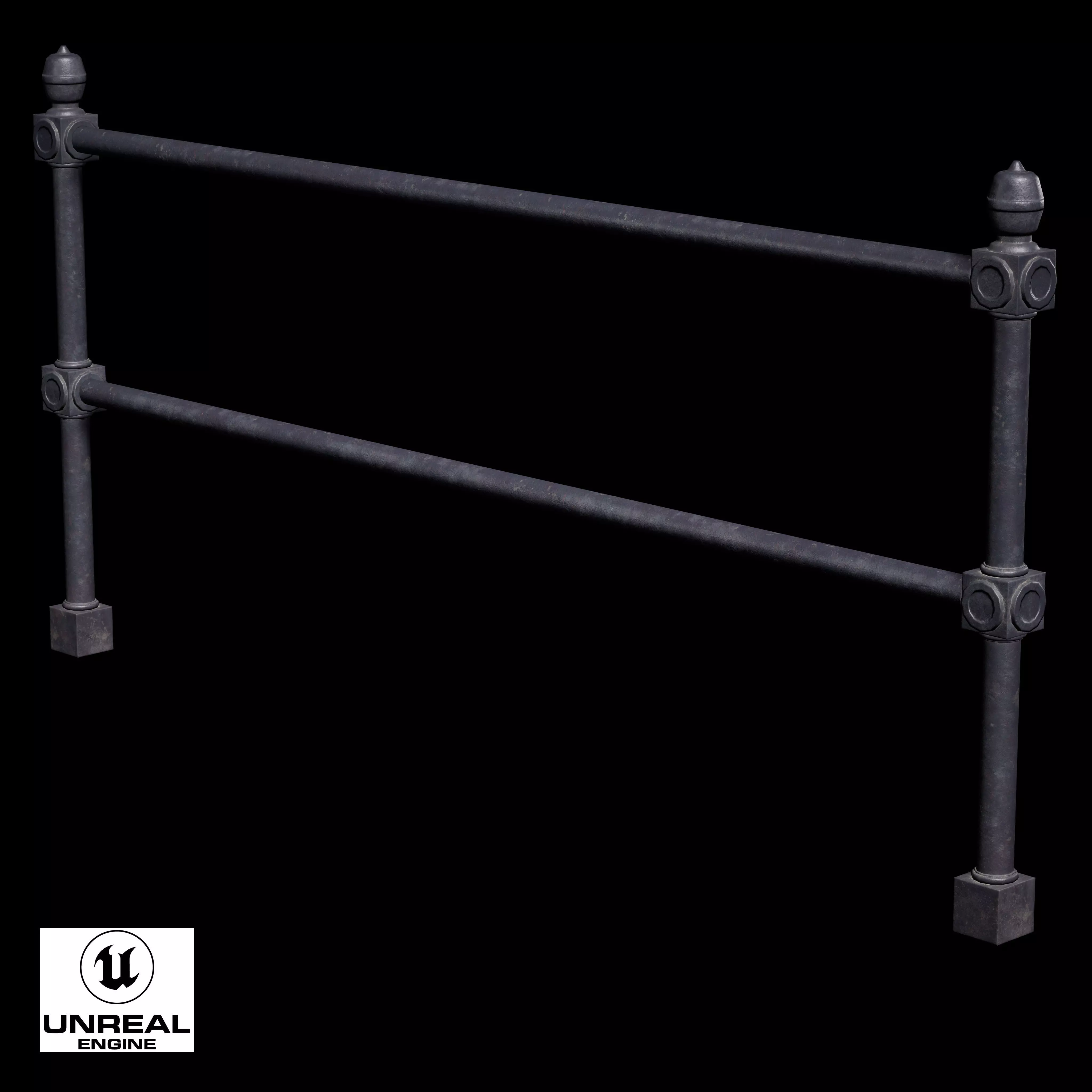 Guardrail C Low-poly 3D model_11