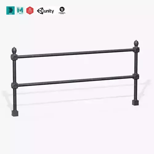 Guardrail C Low-poly 3D model Guardrail C Low-poly 3D model