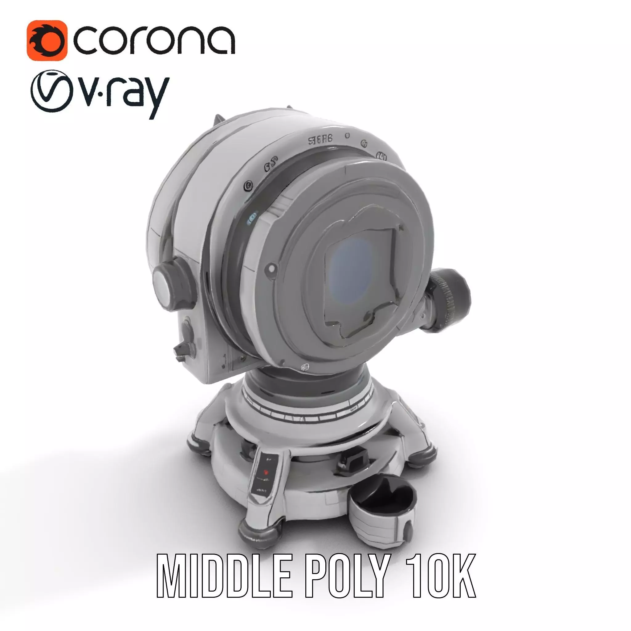 Sleek Telescope model pack Low-poly 3D model_6