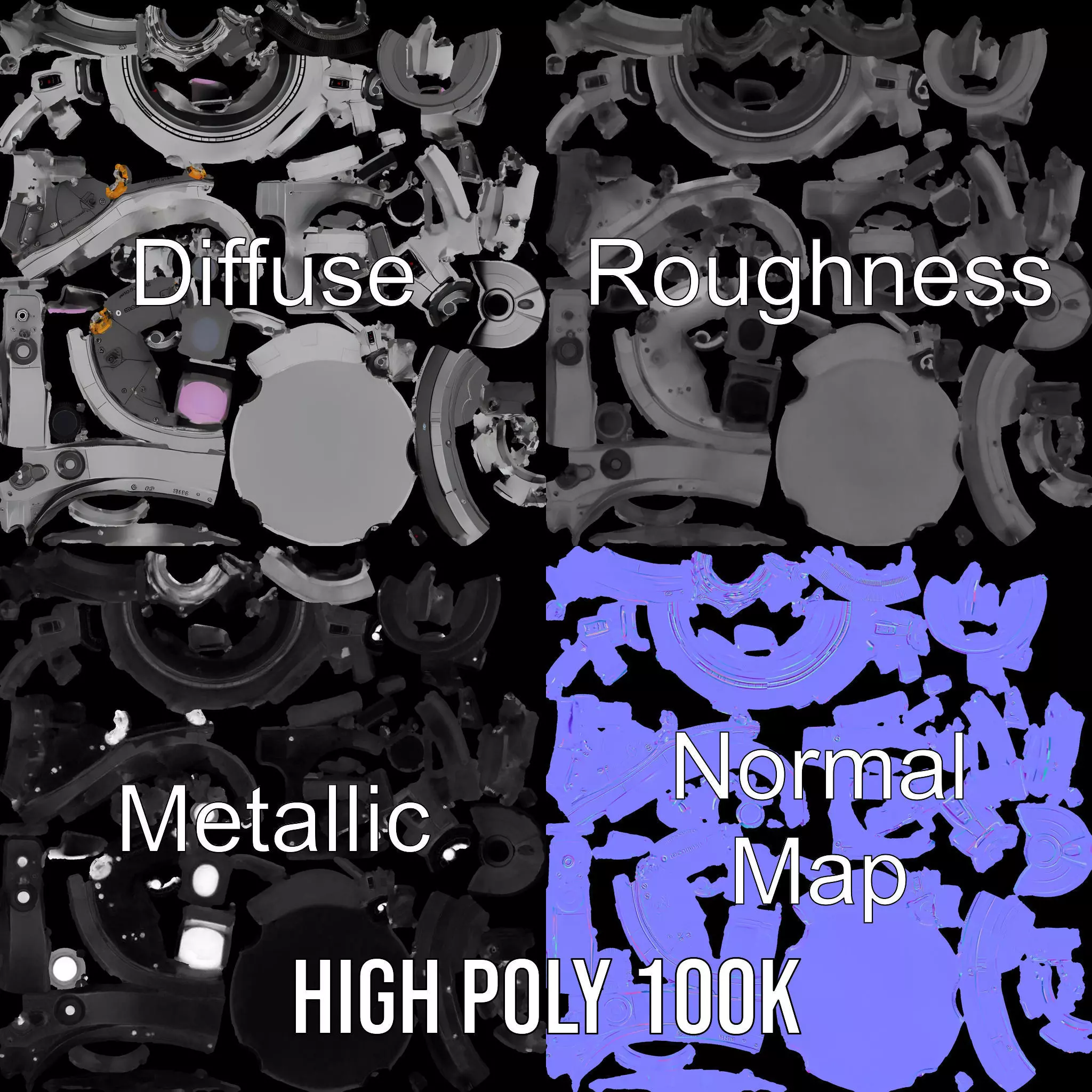 Sleek Telescope model pack Low-poly 3D model_4