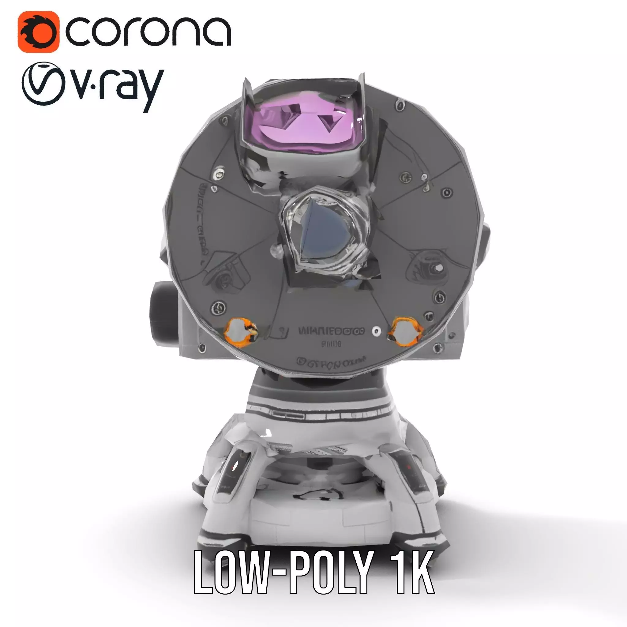 Sleek Telescope model pack Low-poly 3D model_8