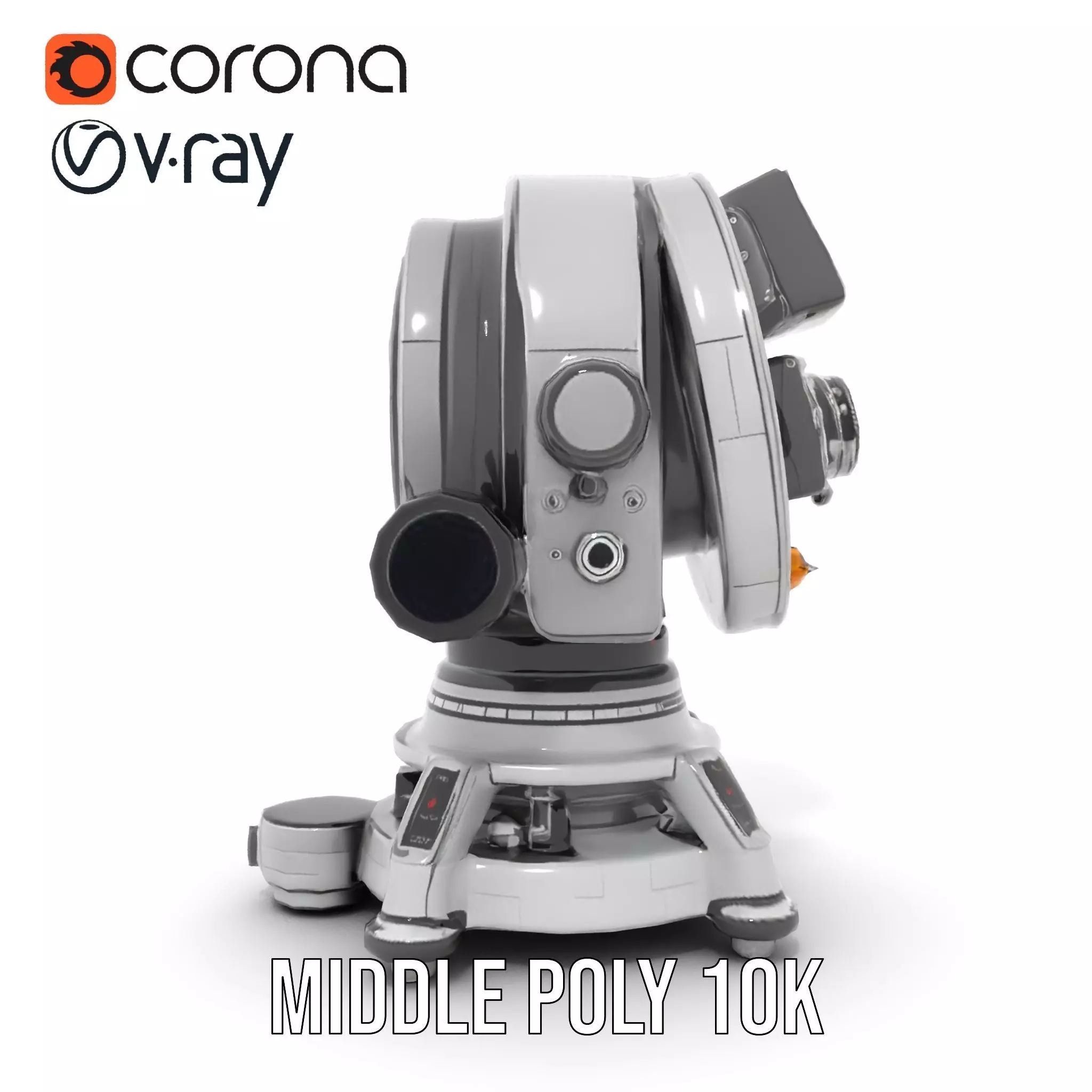 Sleek Telescope model pack Low-poly 3D model_19