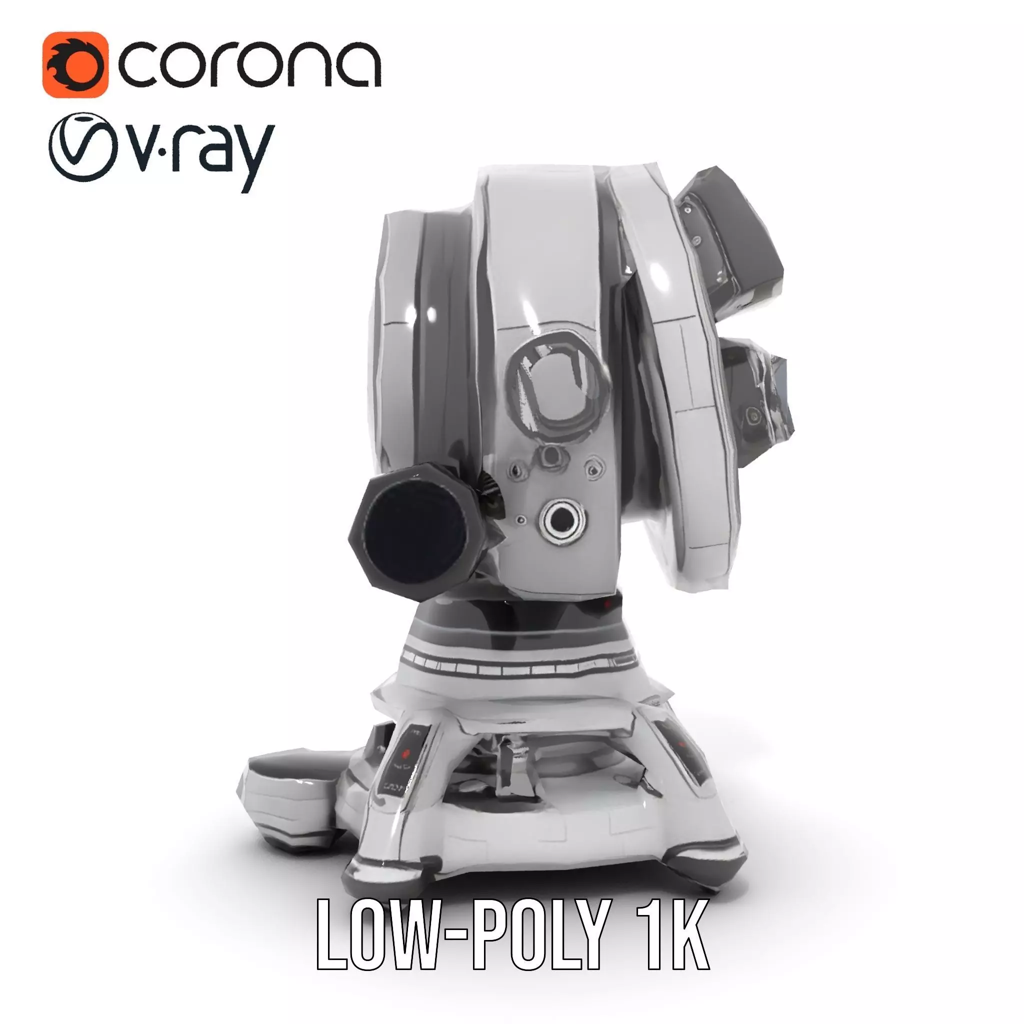 Sleek Telescope model pack Low-poly 3D model_13