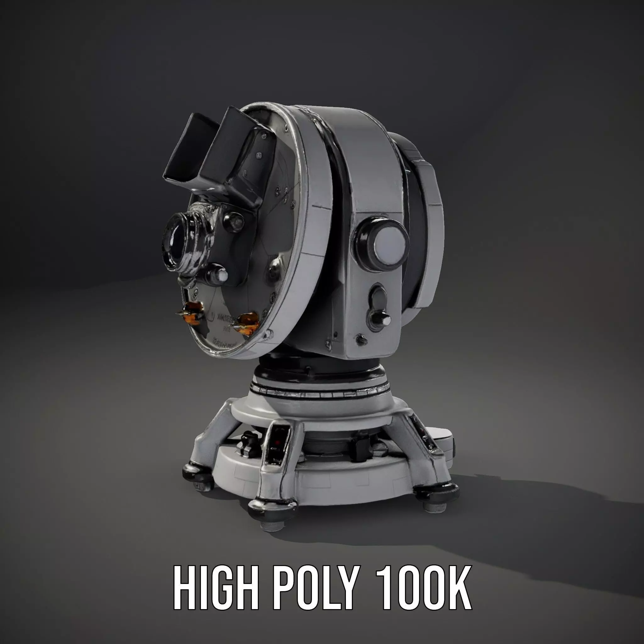 Sleek Telescope model pack Low-poly 3D model_9
