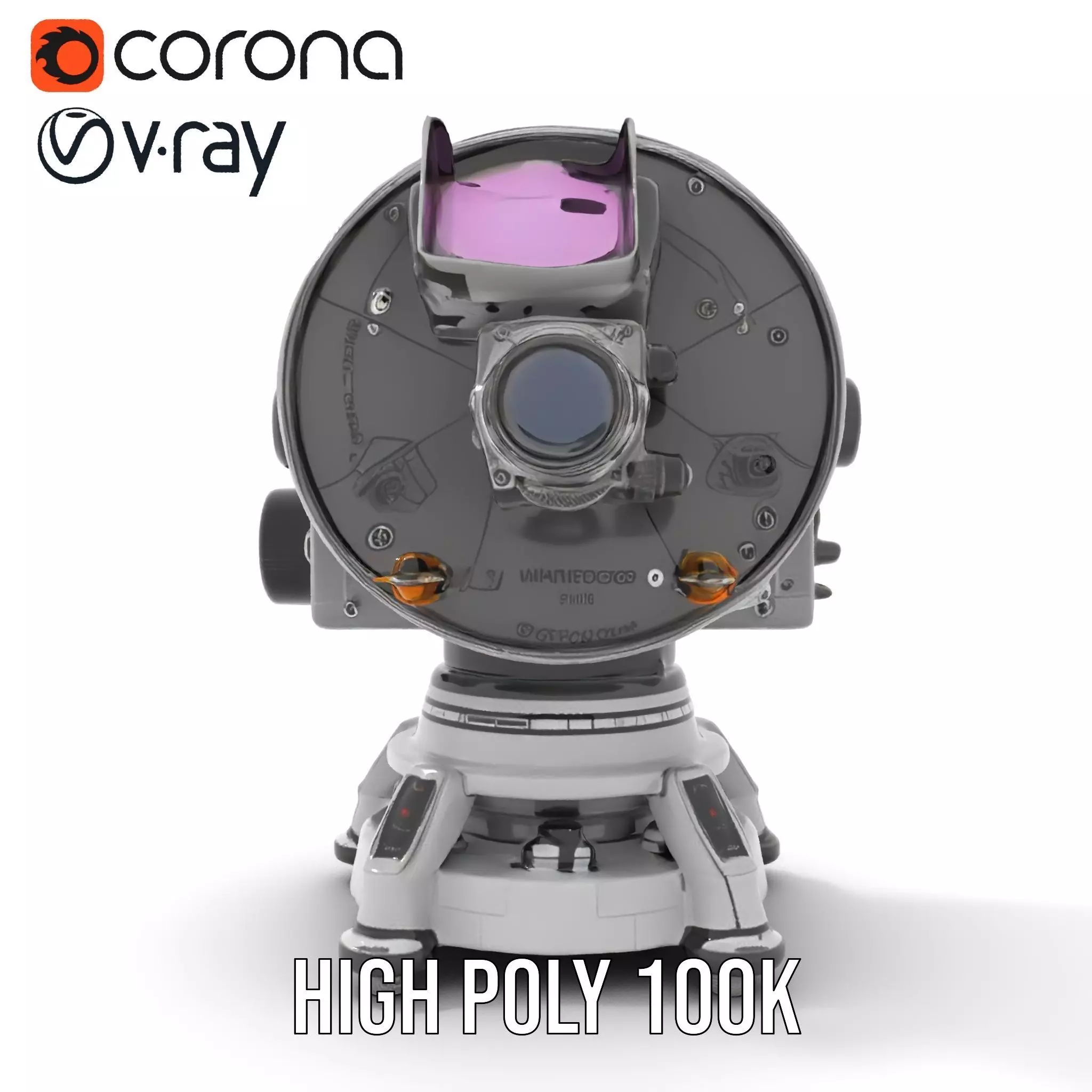 Sleek Telescope model pack Low-poly 3D model_24