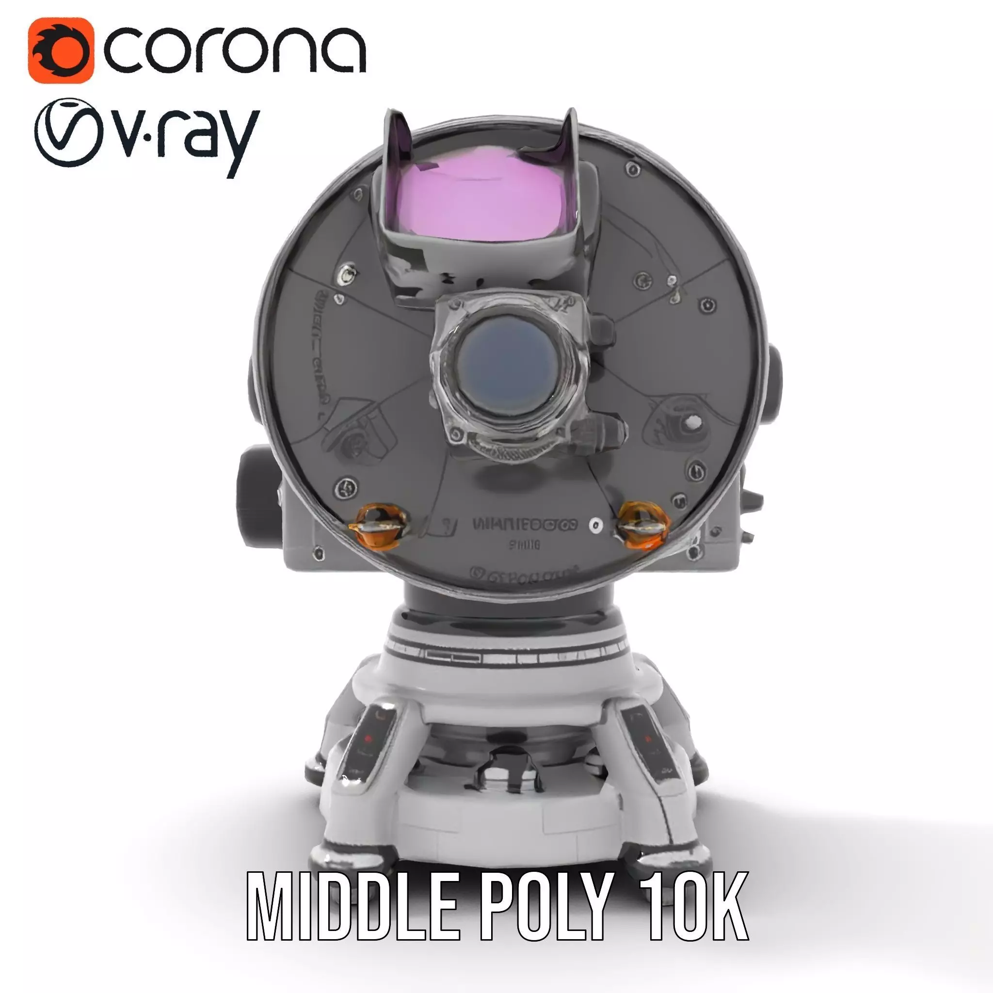 Sleek Telescope model pack Low-poly 3D model_7