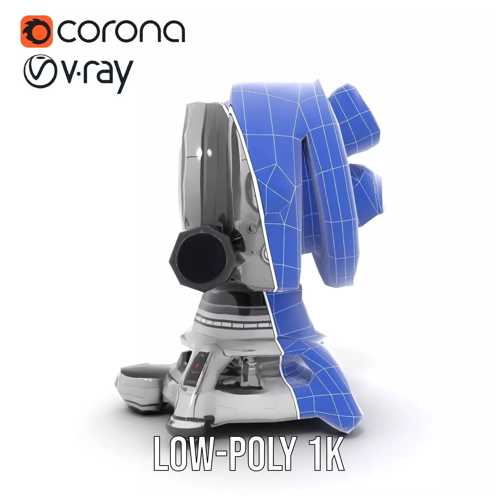 Sleek Telescope model pack Low-poly 3D model_29