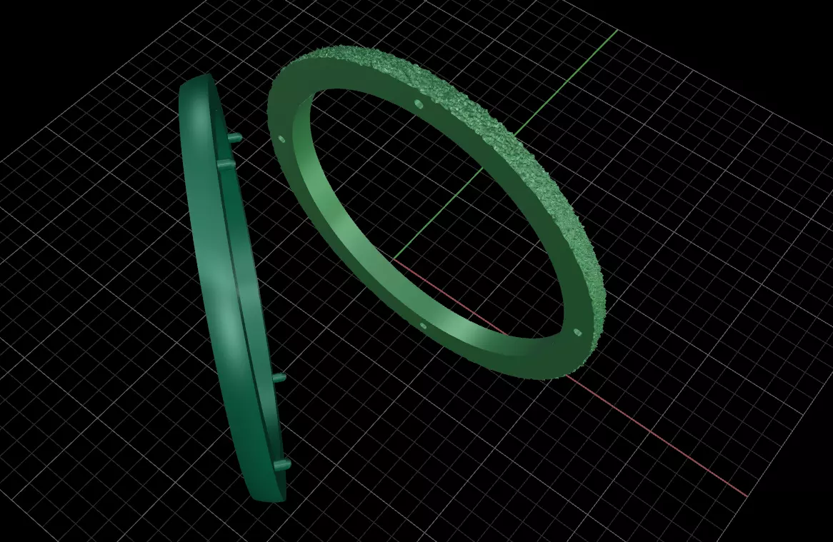 2 color metal textured ring 3D print model_5