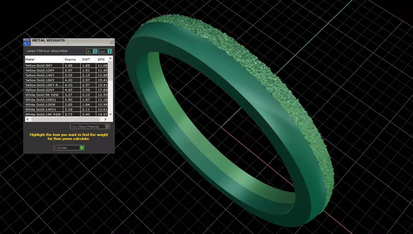 2 color metal textured ring 3D print model_2