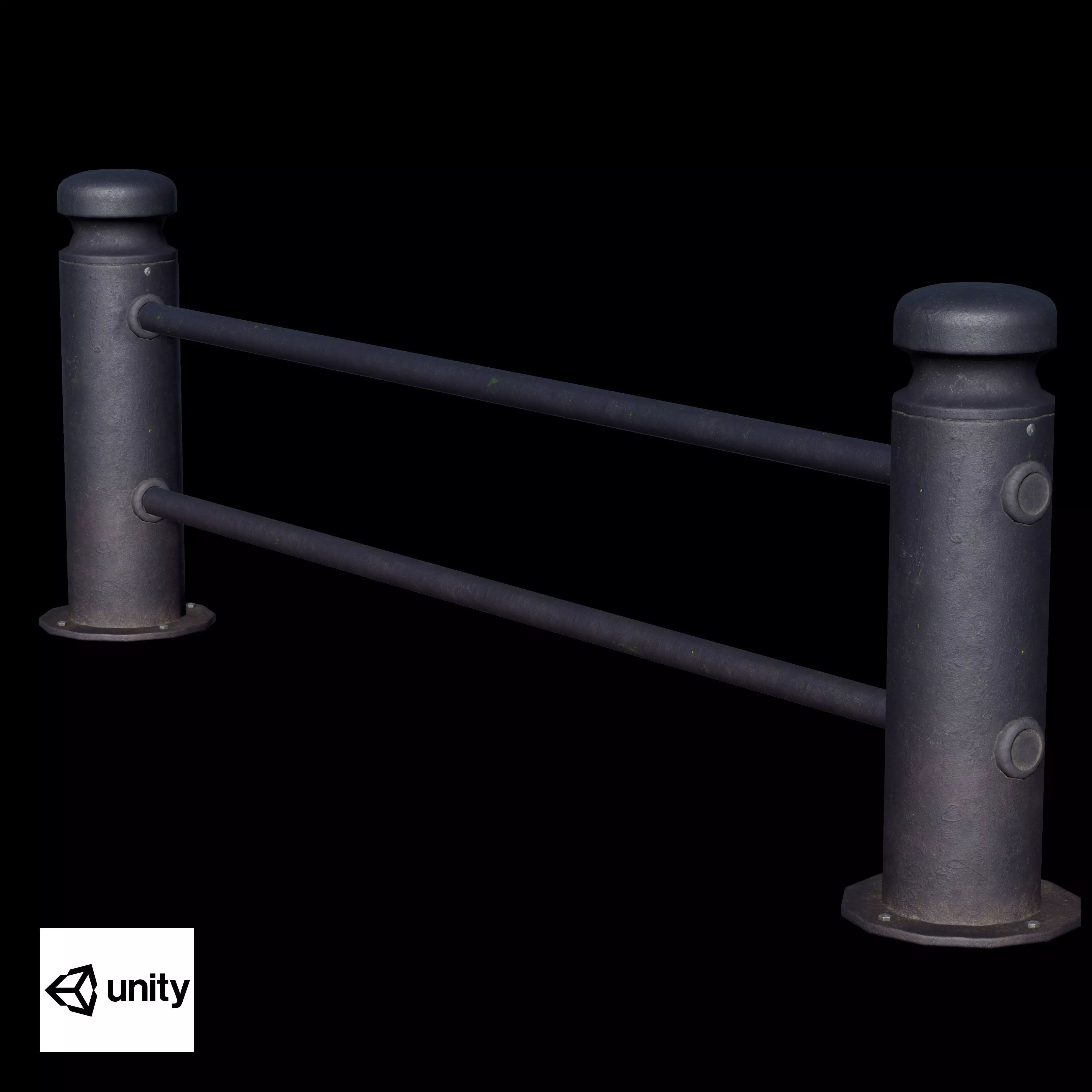 Guardrail D Low-poly 3D model_14