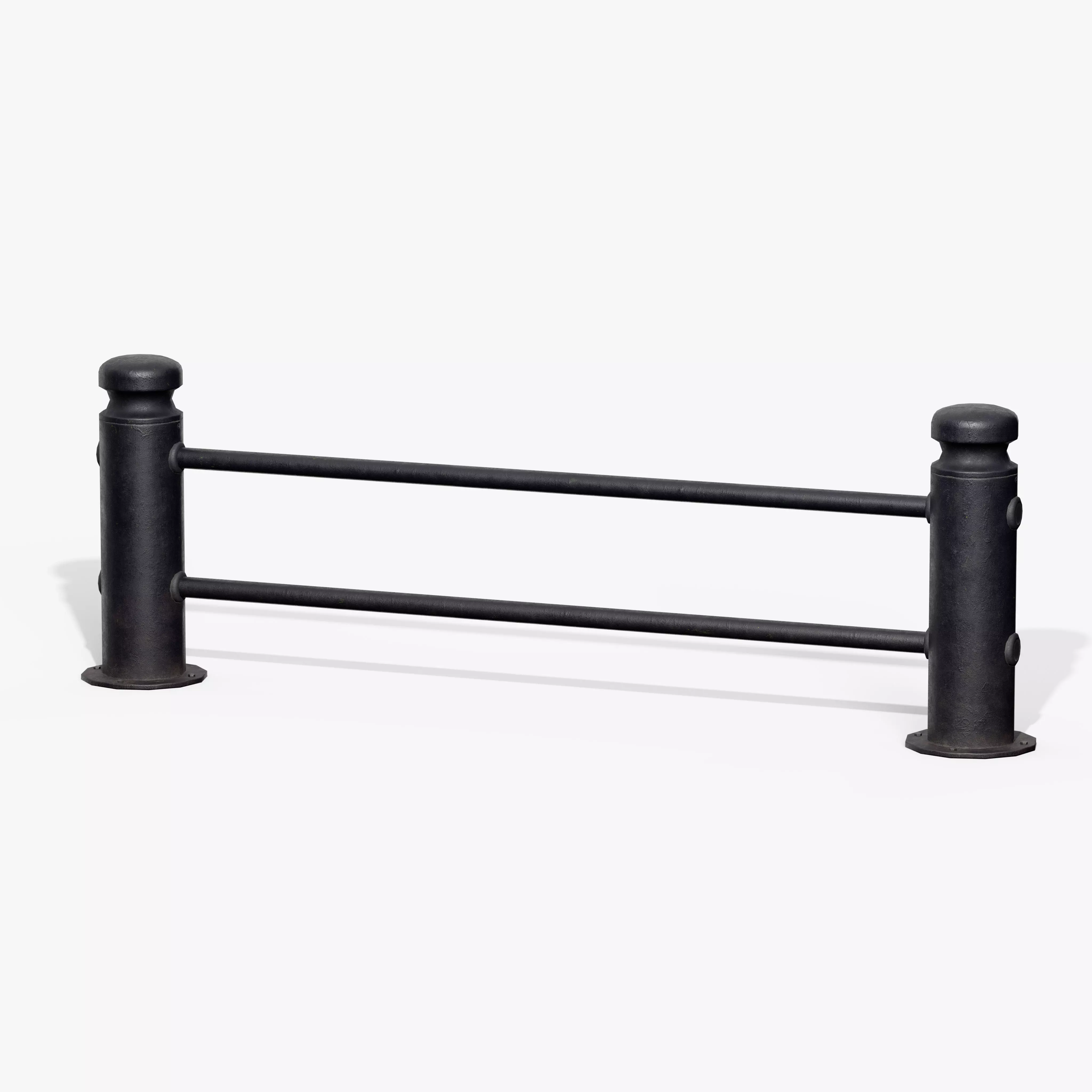 Guardrail D Low-poly 3D model_4