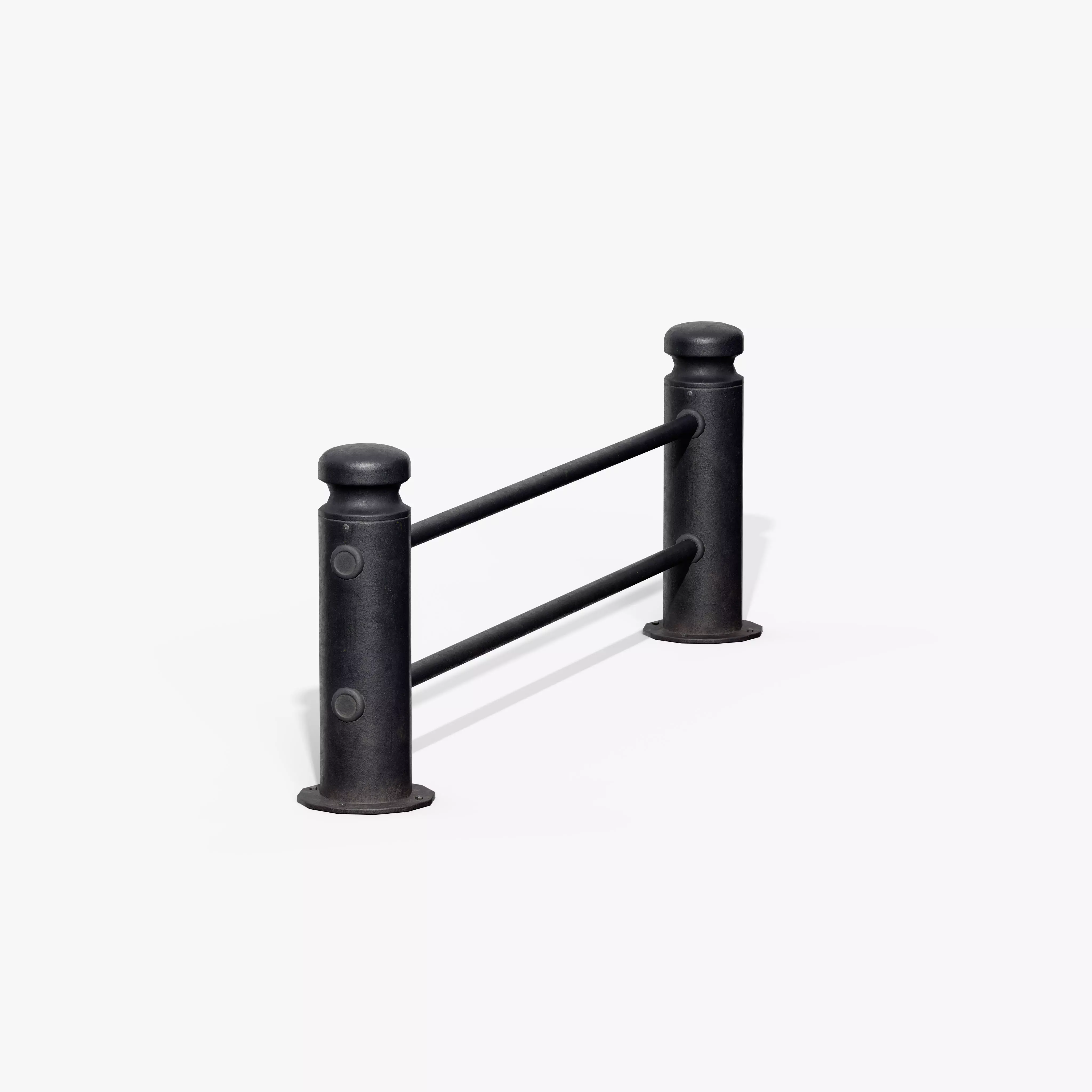 Guardrail D Low-poly 3D model_6