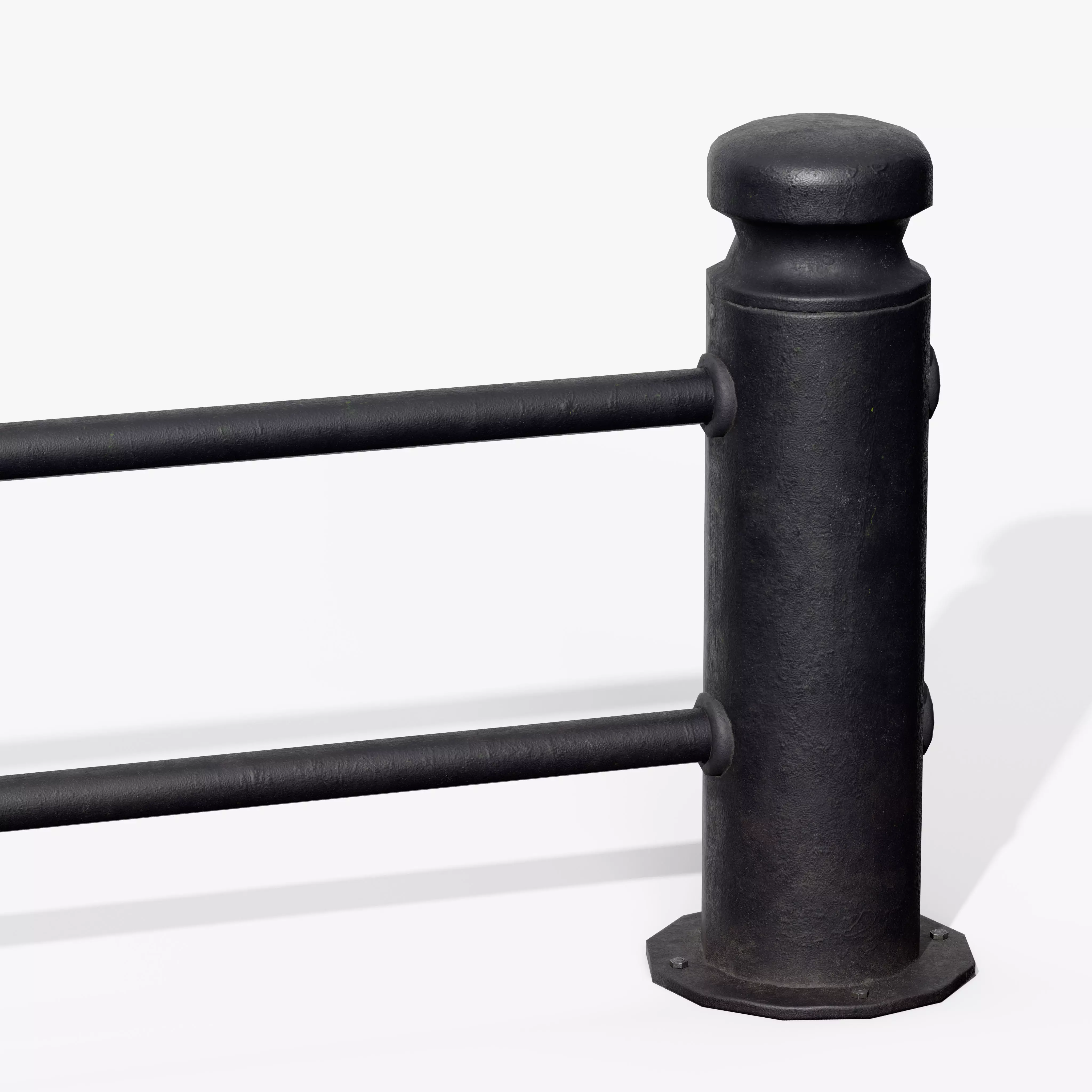 Guardrail D Low-poly 3D model_10