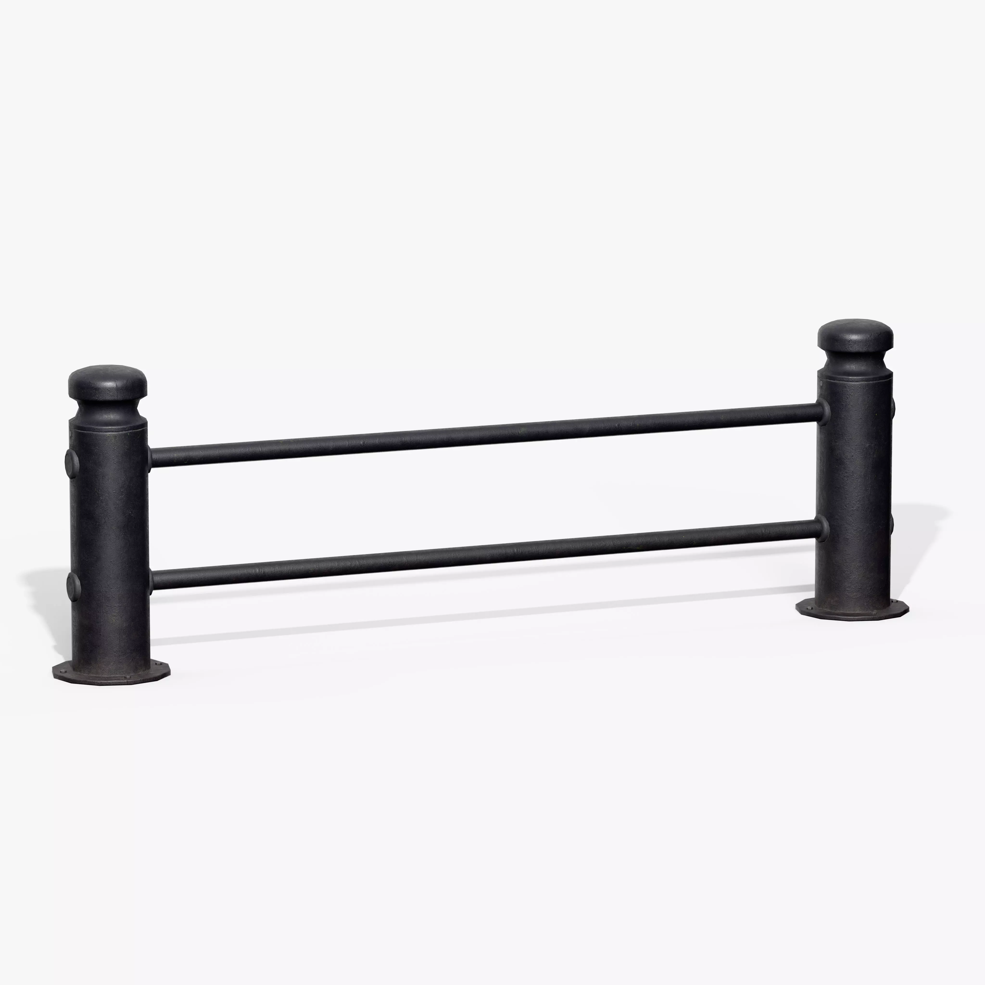 Guardrail D Low-poly 3D model_5