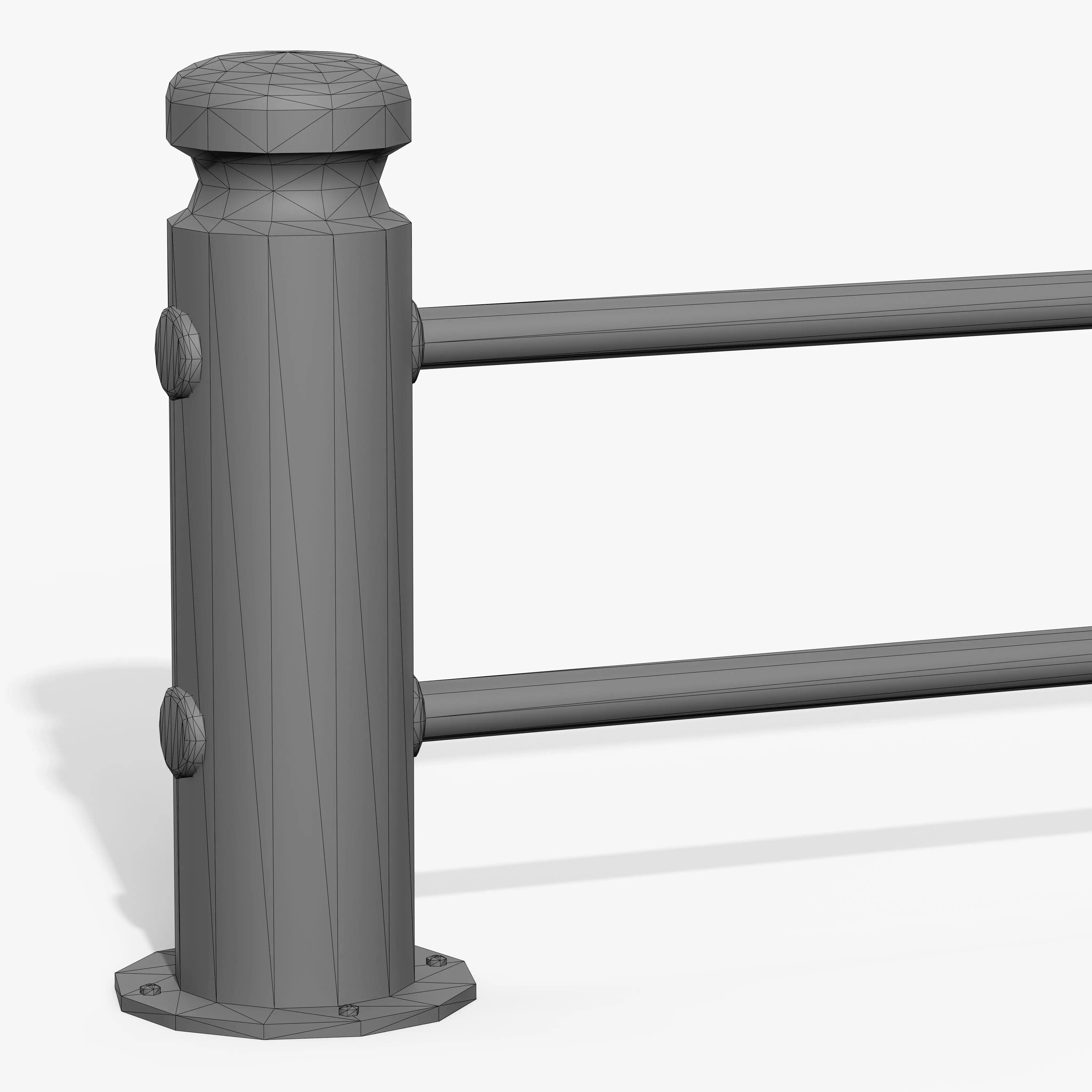 Guardrail D Low-poly 3D model_12